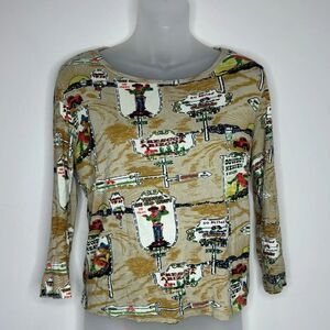 Don’t Mess with Texas Vintage retro All Over graphic Print Western tan Medium